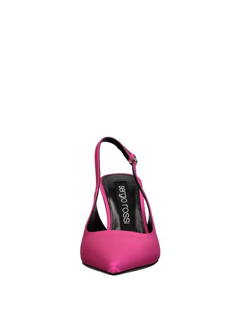 Satin slingback pumps SERGIO ROSSI | B01800-MFI656-5500-144MAGENTA